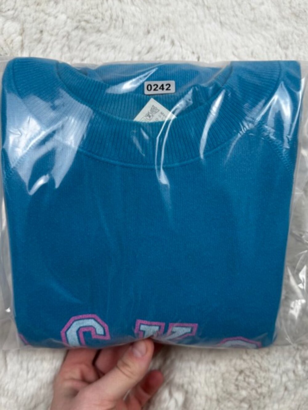 Vintage Gecko Hawaii U Pullover Sweatshirt USA M 38" Blue Long Sleeve 80s - Picture 10 of 10